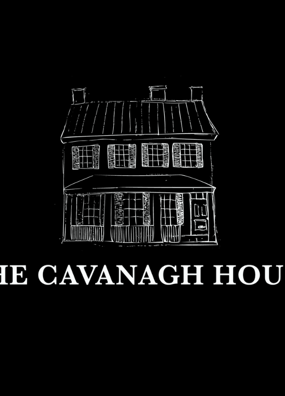 the cavanach house logo on a black background